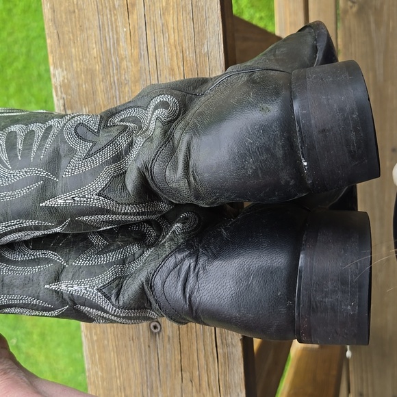 J.B. Dillon Black Womens Genuine Goat Leather Boots 6.5 B - Picture 8 of 8